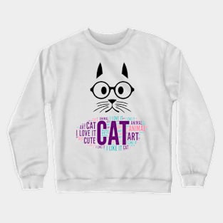 Cute Cat Drawing I Crewneck Sweatshirt